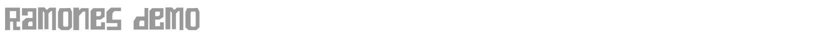 Ramones font preview